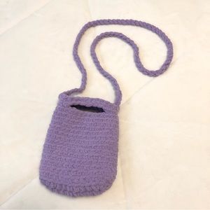 Brand New Chunky Crochet Purple Crossbody Purse
